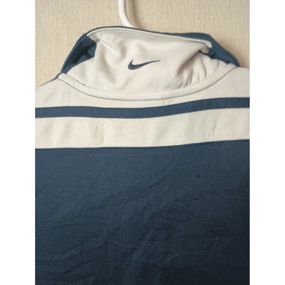 Vintage Nike Track Jacket Full Zip Athletic White Stripe Blue Womens L(12-14) M - Picture 8 of 9